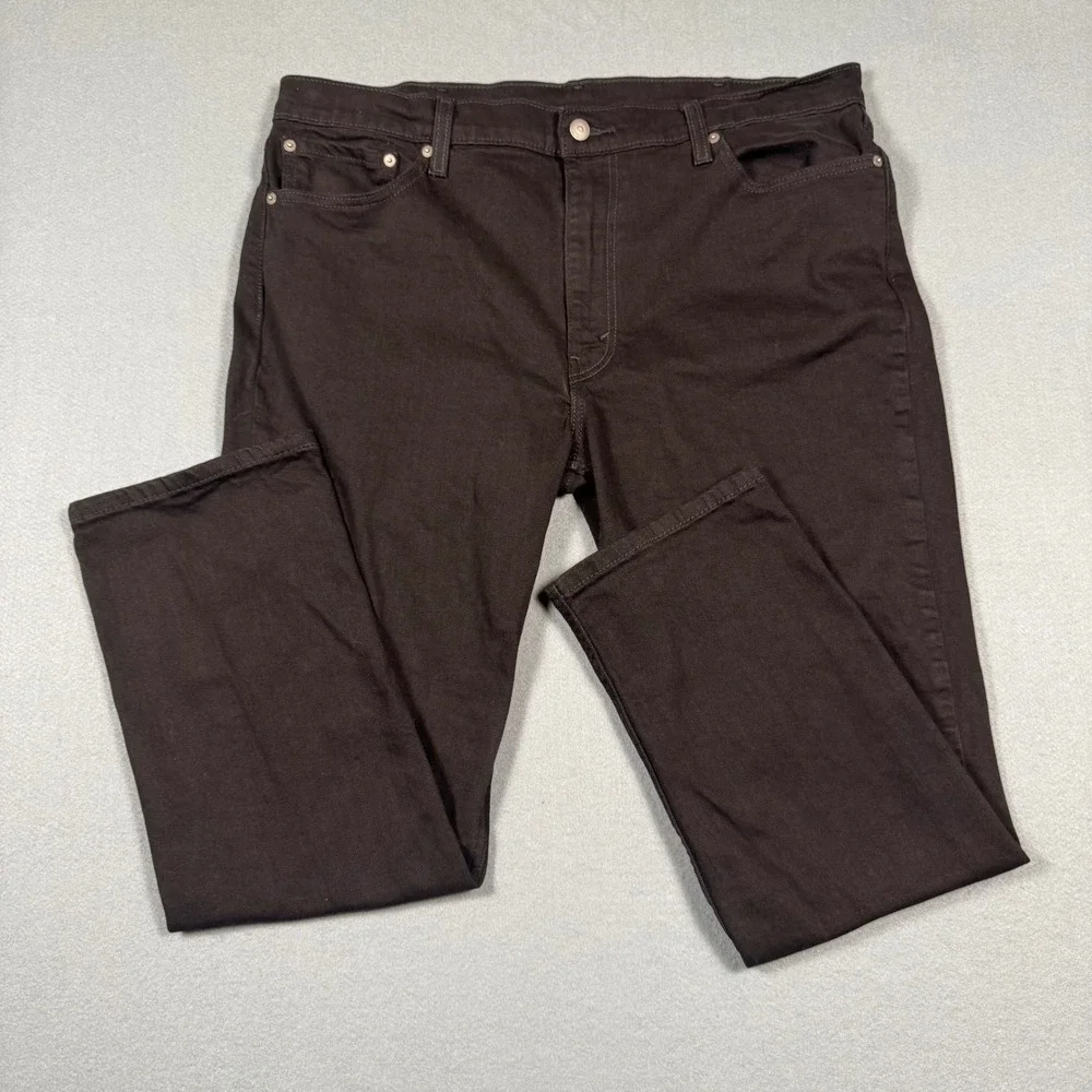 Levis 511 Slim Fit Jeans Mens 40x30 Black Denim WaterLess Stretch 04511-1907